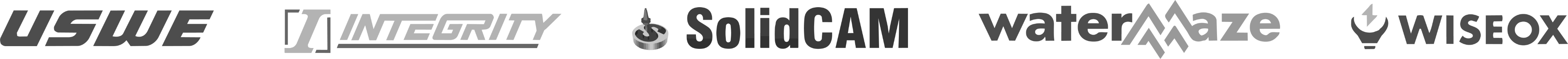 USWE, Integrity, SolidCAM, WaterMaze, and WISEOX