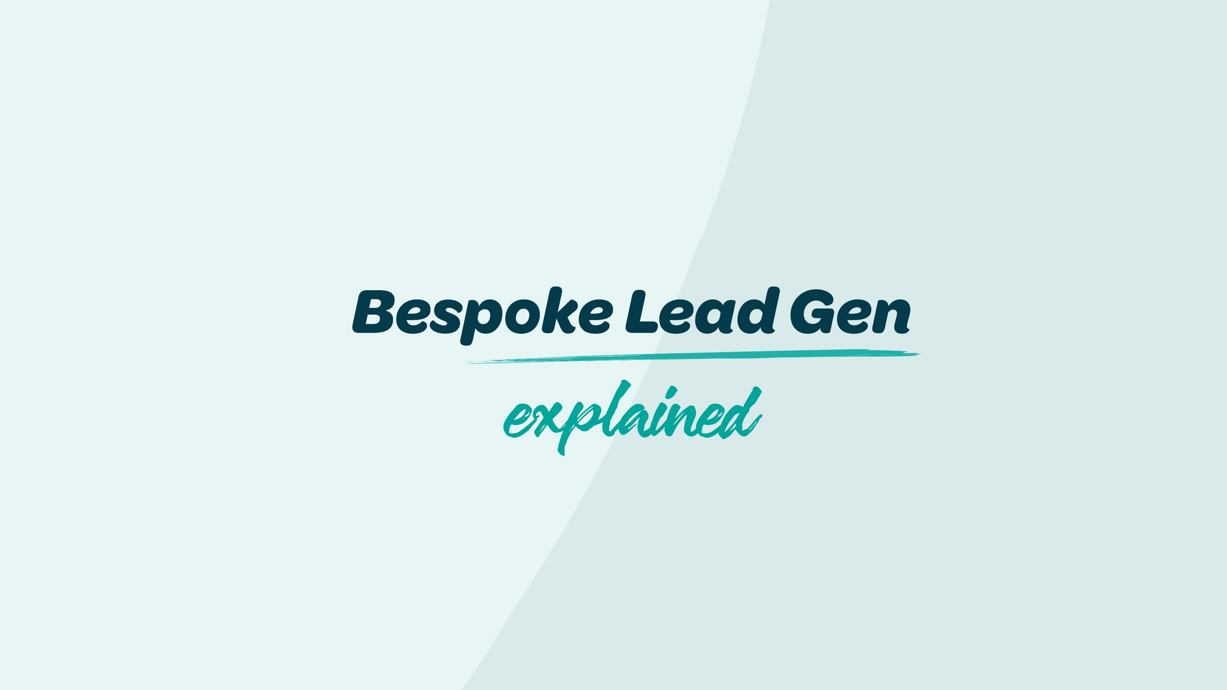 Bespoke Lead Gen ~ Explained tour preview